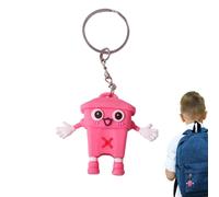 Mini Trash Can Keychain, PVC Cartoon Cute Trash Bag Keychain, Creative Funny Novelty Key Ring, for Daily Key Decoration, Bag Pendant Accessory, Funny Gift for Friends