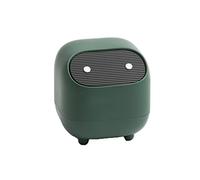 Mini Trash Can, Kitchen Trash Bin with Lid Cute Rubbish Bin Countertop Wastebasket Press-Type Cosmetic Bin Bathroom Bin Plastic Garbage Can For Living Room Office Kids Bedroom, Green,16.5*16.5*17 cm