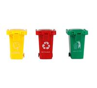 Mini Trash Can Toy Push Vehicles Garbage Cans Bright Color Truck Trash Cans Useful Vehicle Garbage Bin for Kids 3PCS Push Vehicles Garbage Cans Truck Trash Cans Mini Trash Can Garbage Cans