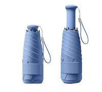 Mini Travel Folding Umbrella With Built-in Hidden Telescoping Handle for Women Men Kids,Pocket Parasol,6 Ribs,Compact Portable,Small Lightweight,UV Protection,UPF 50,Rain Sun,Backpack Car Purse