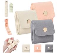 Mini Travel Jewelry Bag, Compact Portable Organizer Case with Buttons, Separate Compartments for Earrings, Rings, Necklaces, Ideal for Purse, Luggage, Daily Storage Use (3PCS)
