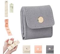 Mini Travel Jewelry Bag, Compact Portable Organizer Case with Buttons, Separate Compartments for Earrings, Rings, Necklaces, Ideal for Purse, Luggage, Daily Storage Use (Grey)