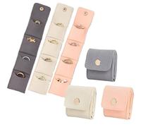 Mini Travel Jewelry Bag, Foldable Multifunctional Travel Storage Bag With Buckle, Can Store Earrings, Rings, Necklaces (3*Pcs,ONESIZE)