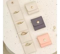 Mini Travel Jewelry Bag - Gosibconp Mini Travel Jewelry Pouch Use Multi-Compartment Layout, Small Foldable Jewelrys Case Each Piece Has Its Own Cozy Spot - No More Lost Earrings (3, All Color)