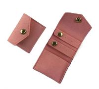 Mini Travel Jewelry Bag, Jewelrys Roll Bags Pouch Case Box Organizer, Portable Foldable Travel Jewelry Roll Bag, Leather Multifunctional with Buckle for Rings Necklaces Earrings