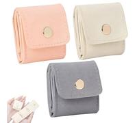 Mini Travel Jewelry Bag,Mini Travel Jewelry Silk Roll Bag,Portable Foldable Travels Jewelrys Organizer Case,Travels Jewelrys Organizers Storage Book,for Earrings, Rings, Necklace (3PC)