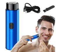 Mini Travel Shaver - Men's USB Rechargeable Electric Shaver | Compact Washable Pocket Dry and Wet Use for Face and Body Care | Portable Shaving Shaving