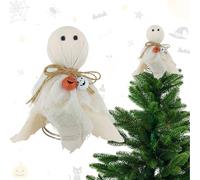 Mini Tree Topper, Festive Ghost Tree Decoration, Miniature Haunted Decoration Design as Tree Topper for Halloween, Party Decoration, Winter Christmas Decoration