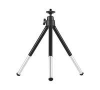 Mini Tripod 2-Section Extendable Desktop Tripod Stand Holder 1/4 Inch Screw Mounts for Phone ILDC Max. Load 0.5kg Black