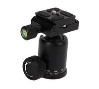 Mini Tripod Ball Head, 360° Rotating Panoramic Ball Head for SLR Camera and Camcorder, Quick Release Plate with 1/4 Inch Screw, Aluminium Alloy, Lightweight 306g