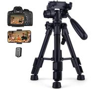 Mini tripod camera, Zetong 24-inch lightweight aluminum camera and mobile phone remote control tripod, universal 1/4-inch quick-release plate
