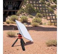 Mini Tripod Mount Kit, Adjustable Height and Tilt Stand for Mini, Portable Tripod Adapter with Ground Spikes for Out(Silver)