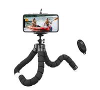 Mini Tripod,Sponge Tripod with Phone Holder Flexible Bracket with Wireless Remote and Smartphone Clamp,for Mobile Phones and Cameras