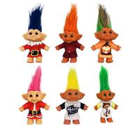 Mini Troll Doll - Adorable Ugly Toy Ornament, Collectible Shelf Display, Desk Decoration, Holiday Home Accent, Living Room Bedroom Bookshelf Decor |Christmas Figurine Cute Festive Collectible Figurine
