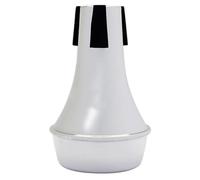 Mini Trumpet Practice Mute Portable ABS Silver Sordine | Easy Install, Neighbour-friendly Noise Reduction, Apartment Sessions, On-the-go Use for Players and Bands