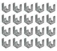 Mini Trunking Fire Rated Steel Cable Clips Electrical Cable Management Solution 19x15x22.5mm - Pack of 20