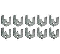 Mini Trunking Fire Rated Steel Cable Clips Electrical Cable Management Solution 19x15x22.5mm - Pack of 10