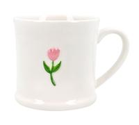 Mini Tulips Mug, Embossed Tulip Flowers Mug, Kitchen Coffee Tea Mug, Novelty Mug, Pink Flowers Mug, Cottage Mug, Kitchen Gift, Housewarming Present