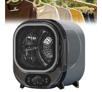 Mini Tumble Dryer, Portable Condenser Spin Dryer, 0.8 kg Load 7 Drying Modes, Countertop Wall Mount for Apartment RV Home Use black