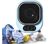Mini Tumble Dryer, Small Compact Tumble Laundry Dryer for Home, 450W Electric Tumble Dryer for Apartment, Home, Dorm, Balconies, Bathrooms (Color : Blue) Star of Light