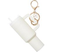 Mini Tumbler Keychain Accessories for Stanley Cup,Cute Cup Key Charms for Women Purse Handbag Backpack, White, Medium