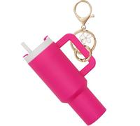 Mini Tumbler Keychain Accessories for Stanley Cup,Cute Cup Key Charms for Women Purse Handbag Backpack, Rose Red, Medium