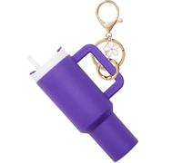 Mini Tumbler Keychain Accessories for Stanley Cup,Cute Cup Key Charms for Women Purse Handbag Backpack, Deep Purple, Medium