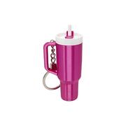 Mini Tumbler Keyring Accessories for Stanley Cup, Mini Cup Keychain Cute Tumbler Key Ring, Handbag Backpack Key School Bag (Satin Pink)