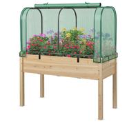 Mini Tunnel Greenhouse w/ Roll-up Door & PE Cover Green (118 x 55 x 60 cm)