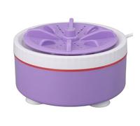Mini Turbo Washing Machine, USB Powered Automatic Multifunction Portable Washing Machine with Adjustable Speed for Home (Purple)