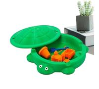 Mini Turtle Sandbox | Covered Sandbox with Sand Tools | Sensory Play Toy Set,for Kids Boys Girls Outdoor Indoor Garden Beach Backyard Park Playground Desk Desktop Studio Bedroom