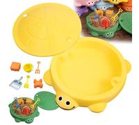 Mini Turtle Sandbox Desk Toy, Little Desktop Sandbox Turtle with Lid, Novelty Stress Relief Sensory Toy, Kinetic Desk Toys, Miniature Zen Garden Kit Gifts Decor Desktop Accessories for Home (06)