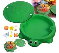 Mini Turtle Sandbox Desk Toy, Little Desktop Sandbox Turtle with Lid, Novelty Stress Relief Sensory Toy, Kinetic Desk Toys, Miniature Zen Garden Kit Gifts Decor Desktop Accessories for Home (01)
