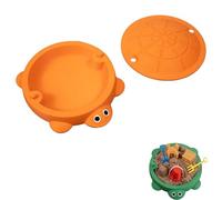 Mini Turtle Sandbox Desk Toy,Mini Turtle Sandbox with Tools,Zen Garden Kit for Calm and Focus,Stress Relief Novelty Gift,Decor Desktop Accessories for Home and Office (Orange)