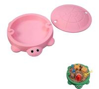 Mini Turtle Sandbox Desk Toy,Mini Turtle Sandbox with Tools,Zen Garden Kit for Calm and Focus,Stress Relief Novelty Gift,Decor Desktop Accessories for Home and Office (Pink)