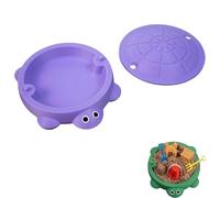 Mini Turtle Sandbox Desk Toy,Mini Turtle Sandbox with Tools,Zen Garden Kit for Calm and Focus,Stress Relief Novelty Gift,Decor Desktop Accessories for Home and Office (Purple)