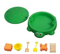 Mini Turtle Sandbox Desk Toy with Soft Sand and Small Tools, Premium Sand Garden for Desk Kit - Mini Zen Garden Kit Gifts Decor Desktop Accessories (Green, 5.5in)