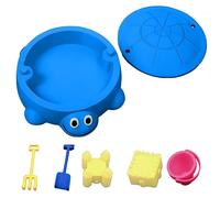 Mini Turtle Sandbox Desk Toyw, Cute Zen Garden Kit with Rake & Small Tools, Portable Turtle Shell Storage, Desk Decor, Portable Turtles Shell Storage, Relaxation Gift for Home Office (Blue)