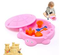 Mini Turtle Sandbox for Desk, Desktop Sandbox Turtle with Small Tools, Desktop Zen Garden Kit with Lid, Desk Decor Accessories for Home & Office, Stress Relief Sensory Toy