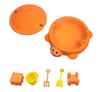 Mini Turtle Sandbox for Desk, Desktop Sandbox Turtle with Soft Sand & Small Tools, Desktop Zen Garden Kit with Lid, Desk Decor Accessories for Home Office, Stress Relief Sensory Toy