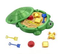 Mini Turtle Sandbox for Desk, Turtle Sandbox with Lid, Minis Zen Garden with Molds Sand Mini Tools Fun Gifts Home Office Decor