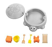 Mini Turtle Sandbox with Lid- Desk Zen Garden Kit, Adult Sensory Sandscape with Molds, Sand & Mini Tools, Zen Garden for Desk, Fun Gifts & Home Office Decor for Meditation and Stress Relief