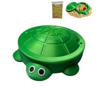 Mini Turtle Sandbox Zen Garden | Desktop Meditative Sand Tray | Office Stress Relief Decor | Creative Present for Coworkers & Friends (Green)