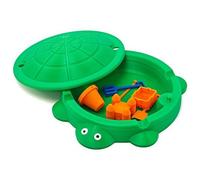 Mini Turtles Zen Garden Sandbox with Lid & Tools, Maslasee Portable Sensory Box with Play Sand for Kids & Adults, Mindful Relaxation Desk Decor for Stress Relief, Creative Play Sand Kit