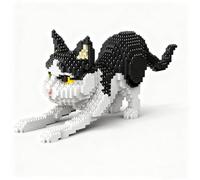 Mini Tuxedo Cat Building Block Set, 3D Tuxedo Cat Animal Building Block Model, Creative Mini Brick Animal Building Kit, Office Home Decoration, gifts for Adults and Teens, 1000+PCS