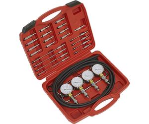 Mini-Type Vacuum Carburettor Synchronizer - 4 Mini Gauges - 900mm Delivery Tubes