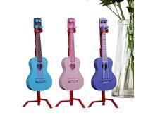 Mini Ukulele Guitar - 8.46x2.95 Inches String Instrument Educational,3D Printed Mini Guitar | For Music Enthusiasts Teens Beginners Children Boys Girls Shelf Desk Bedside Dorm