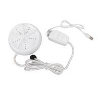 Mini Ultrasound Washing Machine Usb Portable Turbine Cleaning Remote Control White For Travel And Dorm Use