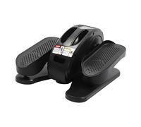 Mini Under Desk Electric Elliptical Machine - 5-Speed Portable Seated Exercise Trainer with Remote Control and LED Display for Home and Office Workout (Black)