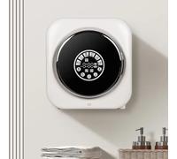 Mini Underwear Washing Machine, 1kg Wall-mounted Electric Tumble Washer and Dryer, Fully Automatic Underwear Washing Machine with LCD Screen, Low Noise, for Apartment Home Dorm Rvs(White)